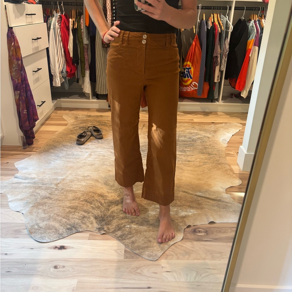 Anthropologie Cropped Wide Leg Pant